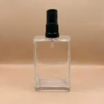 100ML Flat Glass Bottle With 18MM Oil Pump for personal care packaging