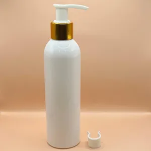 200ML Pet Avon White With 24/410 L1 Dispenser White With Golden for personal care packaging