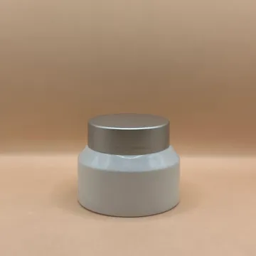 30GM Slant Shoulder Glass Jar with Matt Silver Cap | Premium Cosmetic Packaging