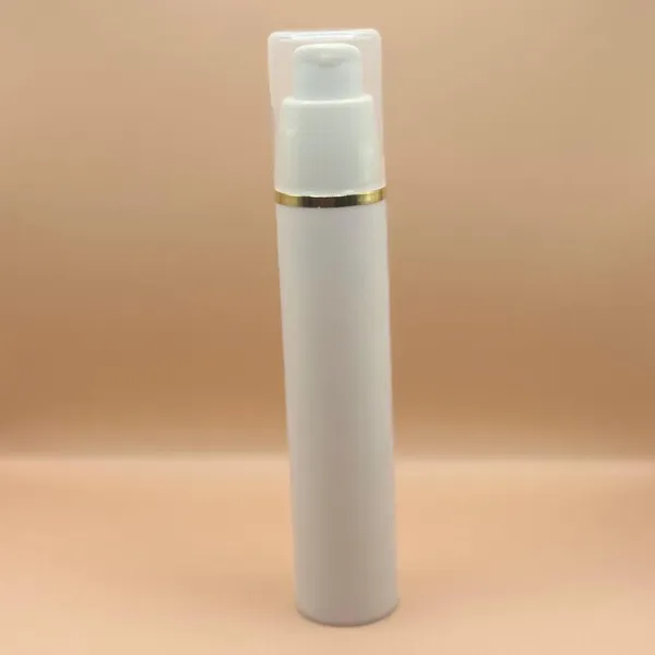 50ML PP Airless White With Silver & Golden Lining for skin care packaging