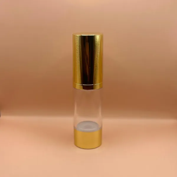 30ML Airless Shiny Gold Bottle for cosmetic packaging