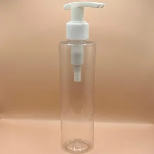 100ML Pet Sleek Clear With L3 Dispenser Pump White for personal care packaging