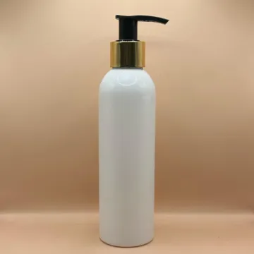 200ML PET Avon Bottle with 24/410 L1 Dispenser White with Golden – Premium Cosmetic Packaging for Lotion, Shampoo & Body Wash