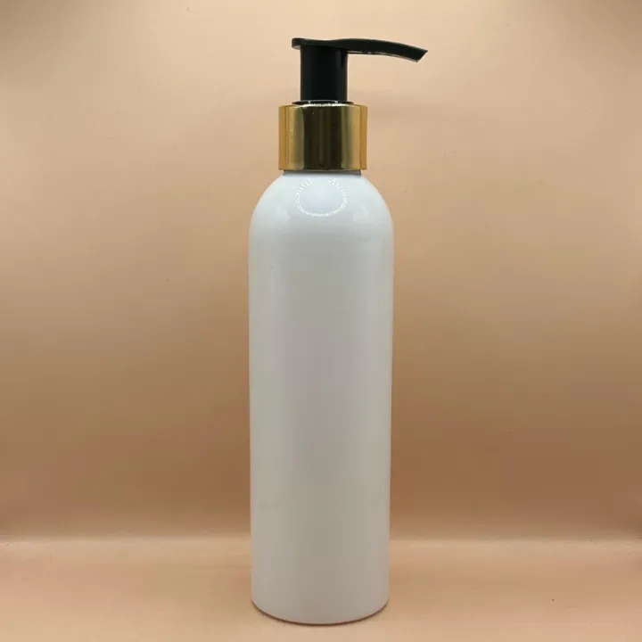 200ML PET Avon Bottle with 24/410 L1 Dispenser White with Golden – Premium Cosmetic Packaging for Lotion, Shampoo & Body Wash