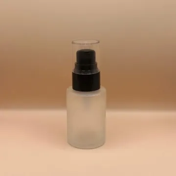 30ML Glass Bottle Flat Shoulder Frosted for cosmetic packaging