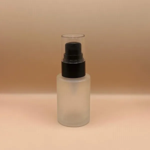 30ML Glass Bottle Flat Shoulder Frosted for cosmetic packaging