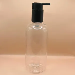 300ML PET Boston Clear Bottle for personal care packaging