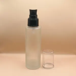 100ML Glass Bottle Cylindrical for cosmetic packaging