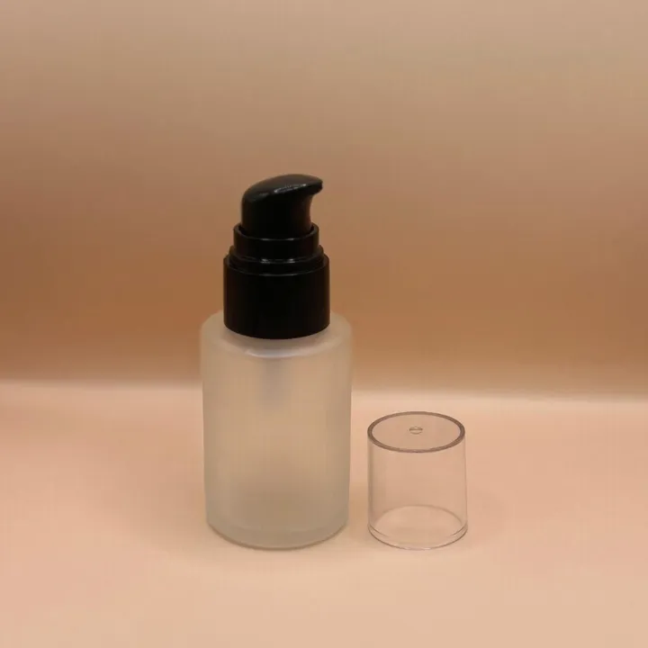 Glass Bottle 30ML Glass Bottle Flat Shoulder Frosted for cosmetic packaging