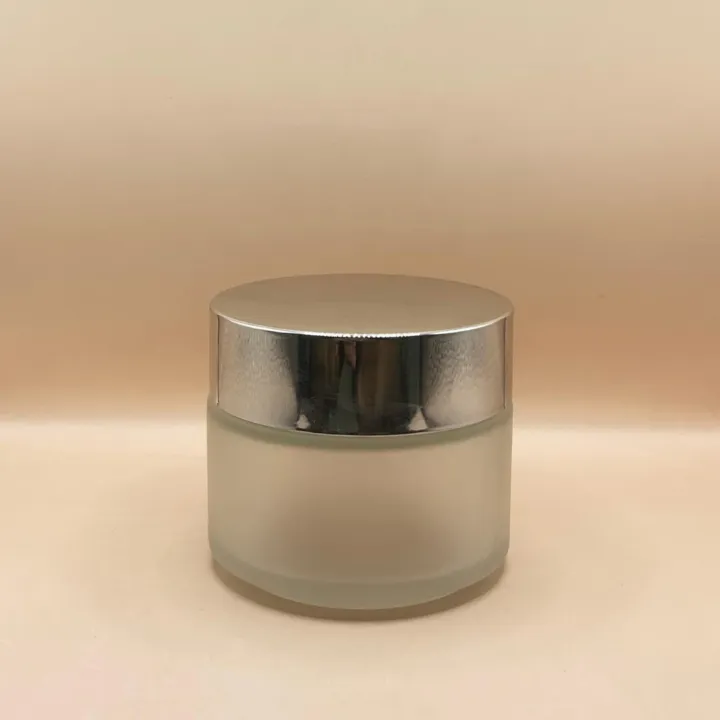 100GM Frosted Glass Jar | Premium Skincare & Cosmetic Packaging