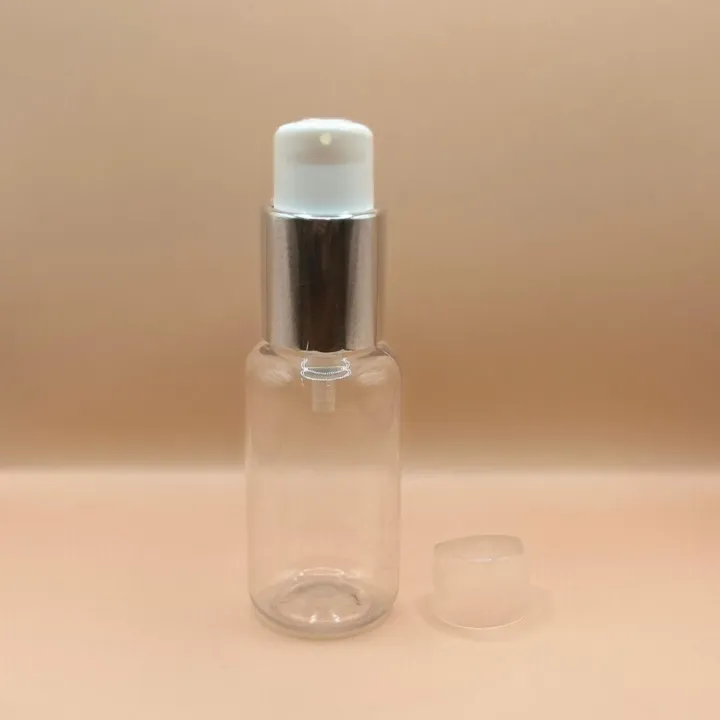 50ML Pet PG Bottle 175ML SPGBOH Bottle TR-Black With Beak Pump With Shiny Silver for personal care packaging