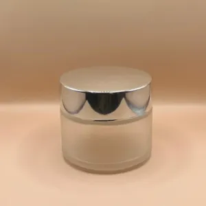 100gm frosted glass jar for cosmetic packaging