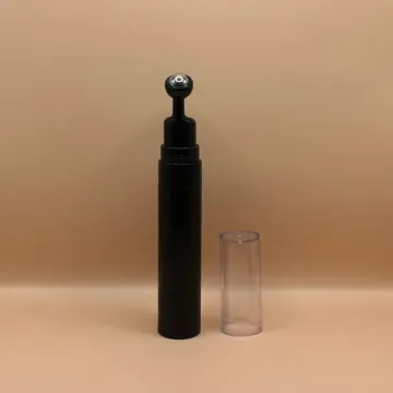15ML Under Eye Roll On Bottle-Black With Natural Cap for personal care packaging