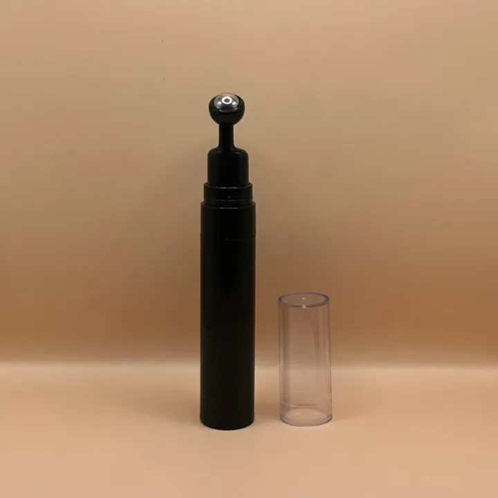 15ML Under Eye Roll On Bottle-Black With Natural Cap for personal care packaging