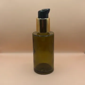 100ML Glass Bottle Olive Green for cosmetic packaging
