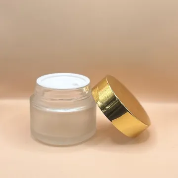100gm frosted glass jar for cosmetic packaging