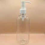 300ml pet boston bottle clear for shampoo packaging