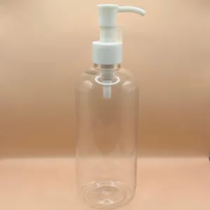 300ml pet boston bottle clear for shampoo packaging