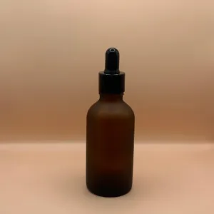 30ML Round Glass Bottle Amber Frosted | Premium Skincare & Essential Oil Packaging