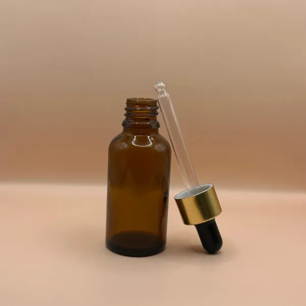 30ML Glass Bottle Amber for skincare packaging