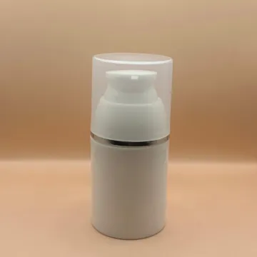 30ML Tower Airless Bottle White for cosmetic packaging