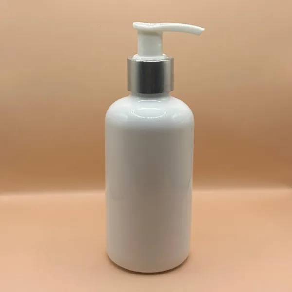 200ML Pet Boston Bottle White for personal care packaging