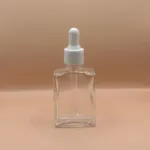 30ML Flat Glass Bottle Clear for cosmetic packaging