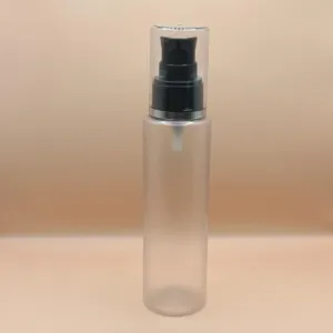 100ML Sleek Clear Frosted Bottle for skincare packaging