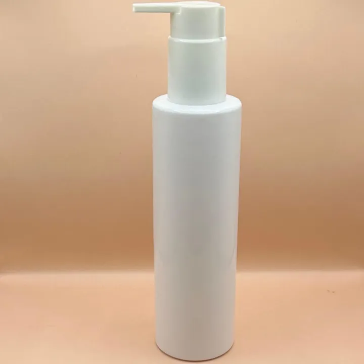 Pet Bottle 200ML PET Sleek White Bottle with 24/410 Long Beak Pump – Ideal for Personal Care Packaging