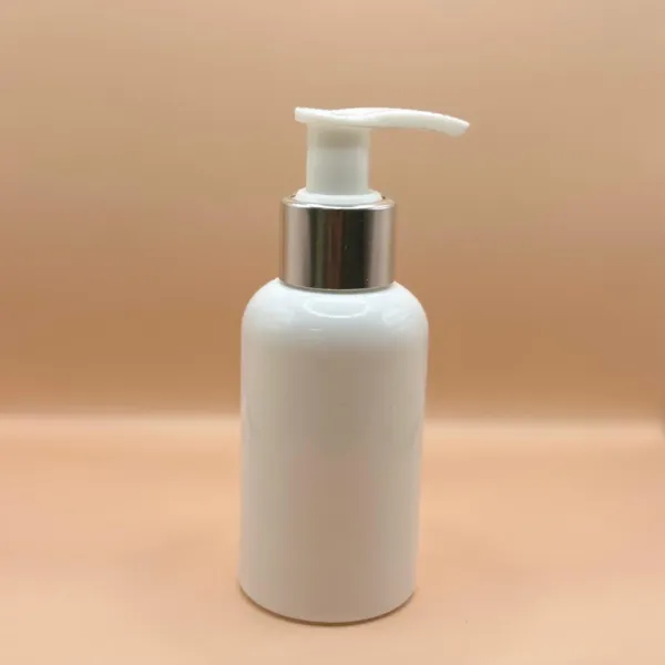 100ML Pet Boston Bottle White for personal care packaging