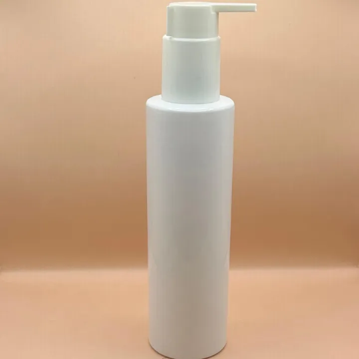 Pet Bottle 200ML PET Sleek White Bottle with 24/410 Long Beak Pump – Ideal for Personal Care Packaging