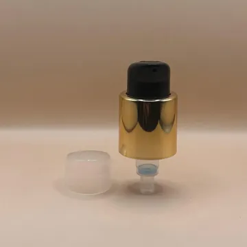 24/410 SAPLOO Pump Black With Golden - Premium Pump for Cosmetic Packaging