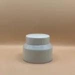 50GM Slant Shoulder Glass Jar White | Premium Skincare Packaging