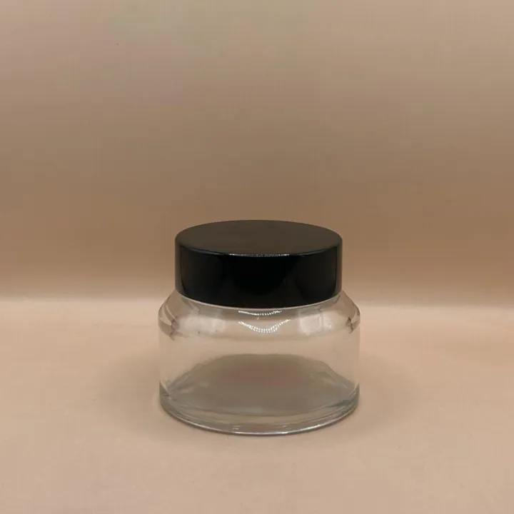 50GM Glass Jar Clear – Premium Packaging for Skincare and Cosmetics