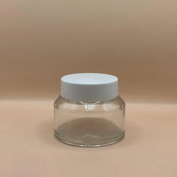 50GM Glass Jar Clear – Premium Packaging for Skincare and Cosmetics
