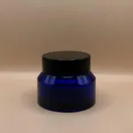 50GM Slant Shoulder Glass Jar Blue – Premium Cosmetic Packaging for Skincare, Creams, and More