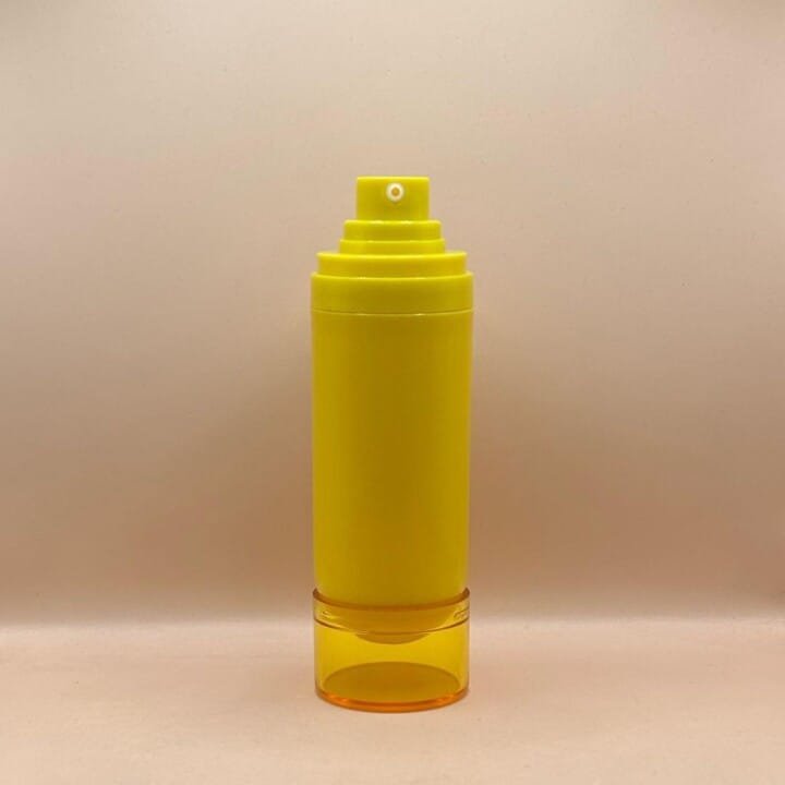 50ML Upside Down Airless Bottle Yellow | Premium Lotion & Serum Packaging