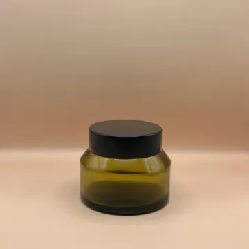 50GM Glass Jar Olive Green – Premium Skincare Packaging for Creams and Balms
