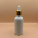 50ML Glass Dropper Bottle White for cosmetic packaging