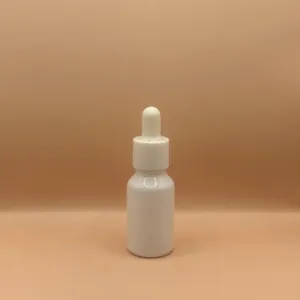 10ML Glass Bottle White with 18MM White Dropper for Essential Oils and Serums – Premium Cosmetic Packaging