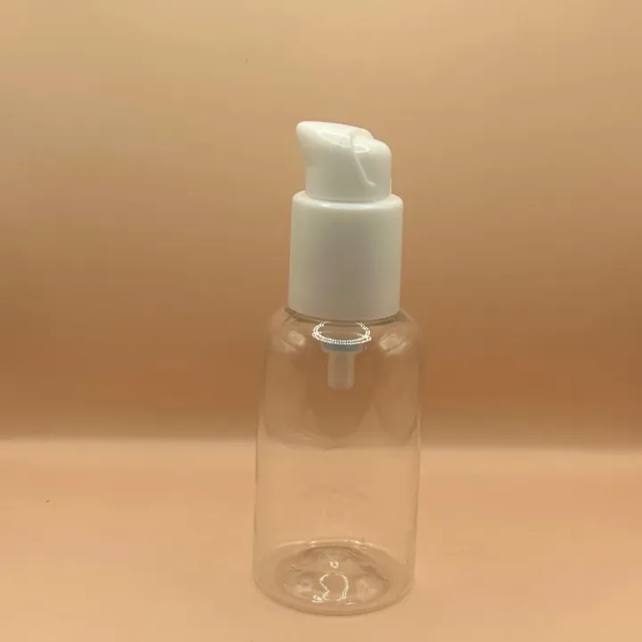 Pet Bottle 50ML PET PG Clear with 24/410 SAPLOO White | Premium Cosmetic Packaging
