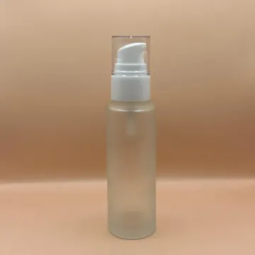 50ML Cylindrical Frosted Glass Bottle for cosmetic packaging