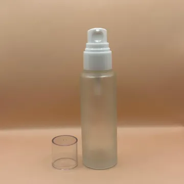 50ML Cylindrical Frosted Bottle for cosmetic packaging