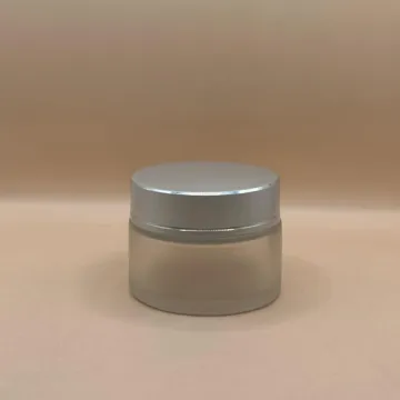 30GM Round Glass Jar Frosted with Diamond Cut Cap - Premium Skincare Packaging