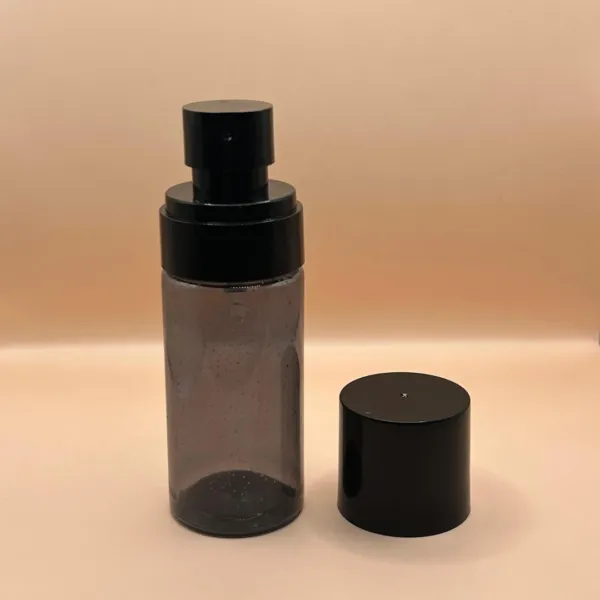 60ML Pet PLU TR Black for skincare packaging