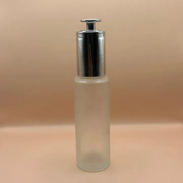 Glass Bottle 50ML Glass Cylindrical Frosted Bottle for cosmetic packaging
