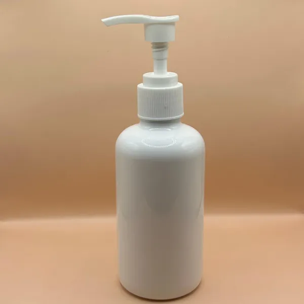 200ML Pet Boston Bottle White for personal care packaging