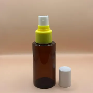 60ML Pet PLU Amber for skincare packaging