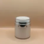 50GM Airless Jar – Pearl White | Premium Skincare Packaging