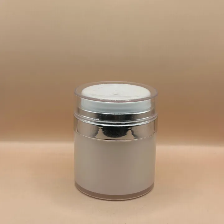 50GM Airless Jar – Pearl White | Premium Skincare Packaging